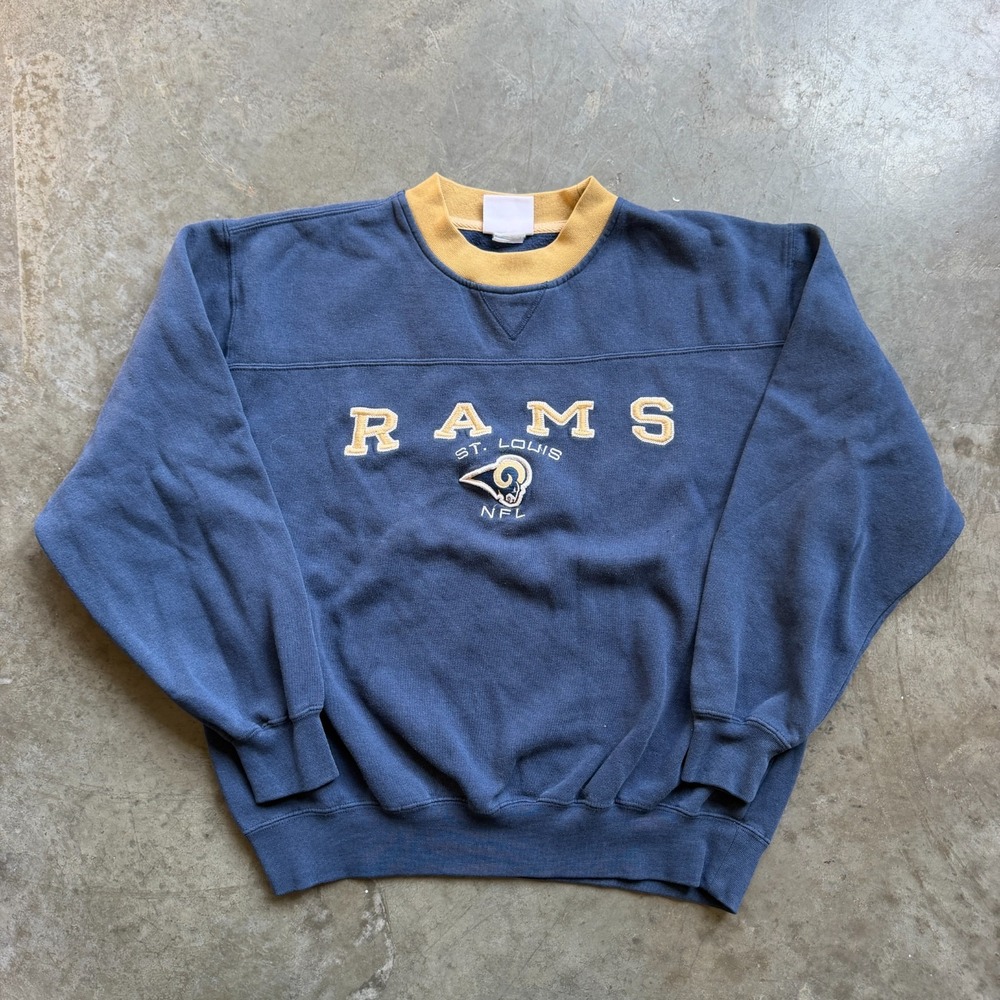 Vintage 90s St. Louis LA Rams NFL Embroidered Sweatshirt Mens Large 22x23 Sports
